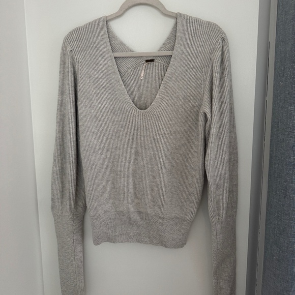 Free People Sweaters - Gray Free People Rib Knit Sweater